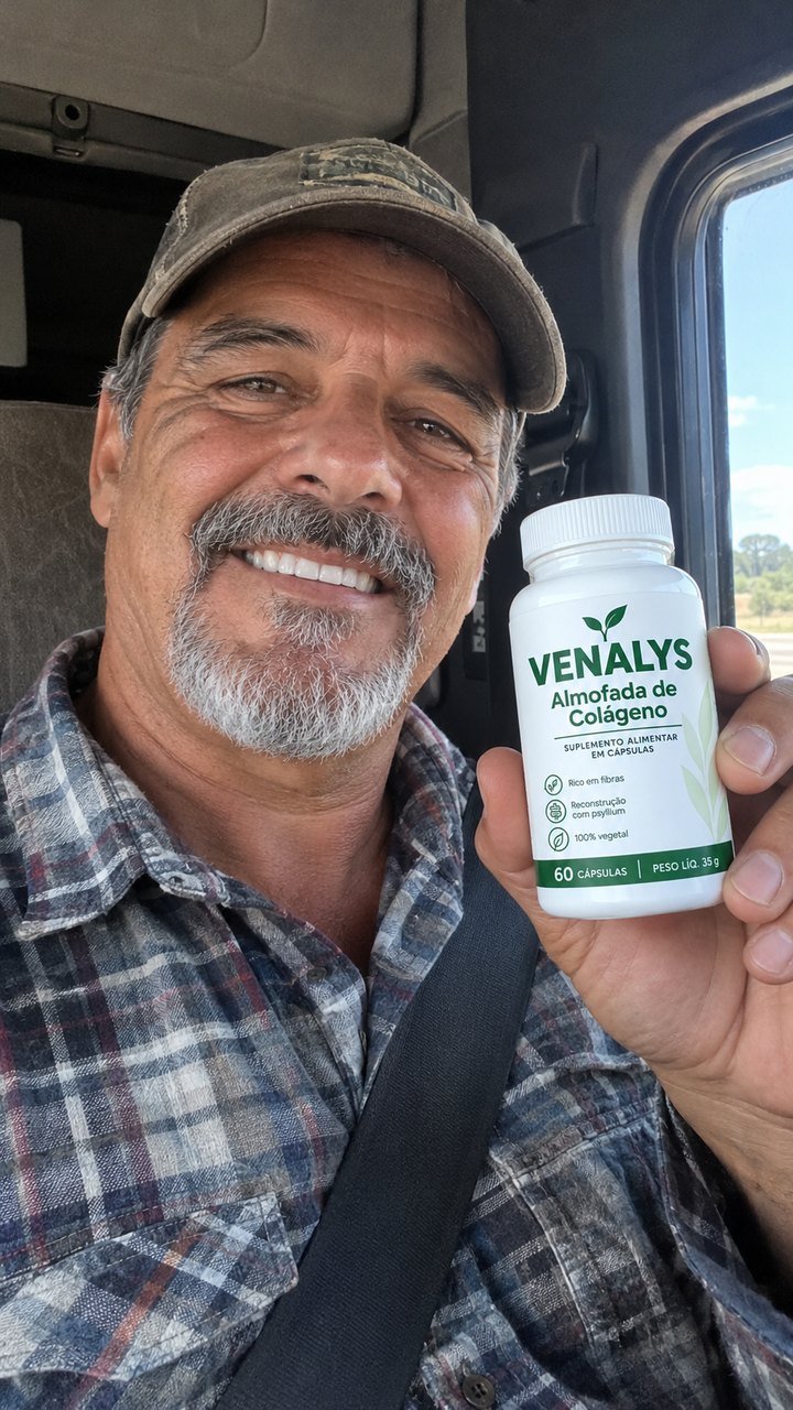 Cliente segurando o frasco de Venalys