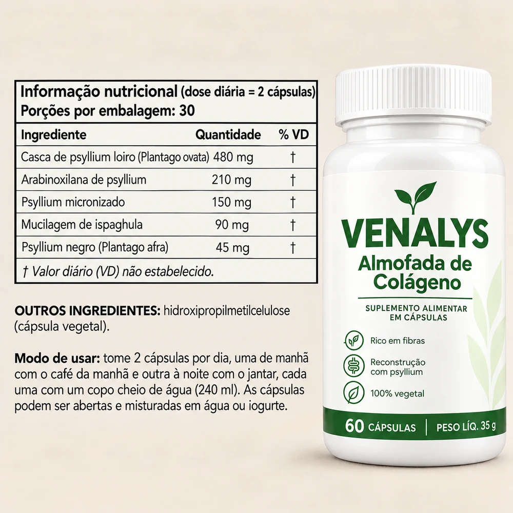 Venalys™ Cápsulas de Suporte à Almofada de Colágeno